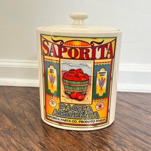 Corner Grocery Roshco Inc. 9” ceramic Pasta storage container